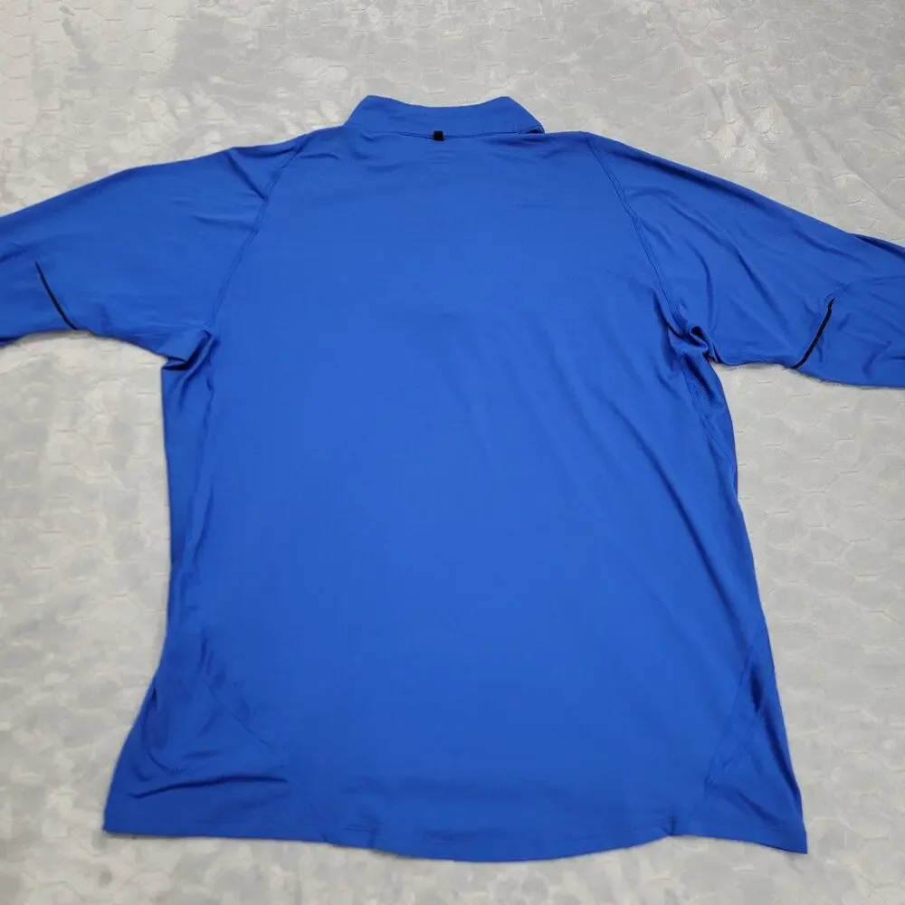 Nike Dri Fit Element Mens XL Blue Half Zip Running Pullover Jacket Shirt
